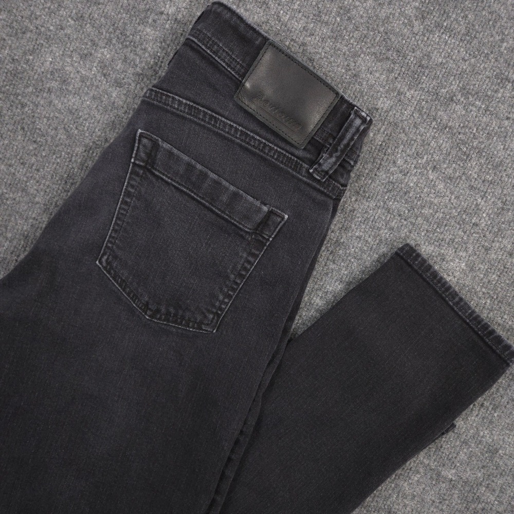 Revtown Jeans Mens 30X32 Black‎ Slim Taper 5 Pocket Stretch Dark Wash Denim